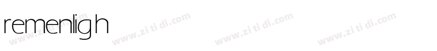 remen light字体转换